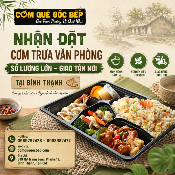 Cơm Trưa Văn Phòng Giao Tận Nơi Tại Bình Thạnh | Cơm Quê Góc Bếp