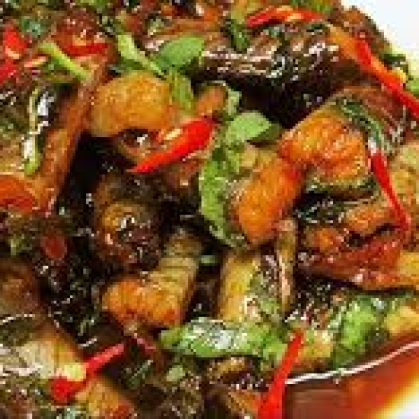 Cá kèo kho rau dăm