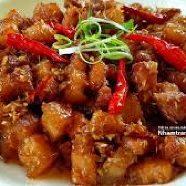 Ba rọi xào mắm ruốc